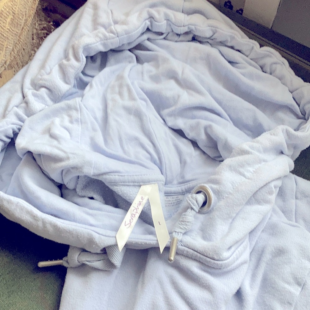 Seraphine light blue maternity and nursing hoodie